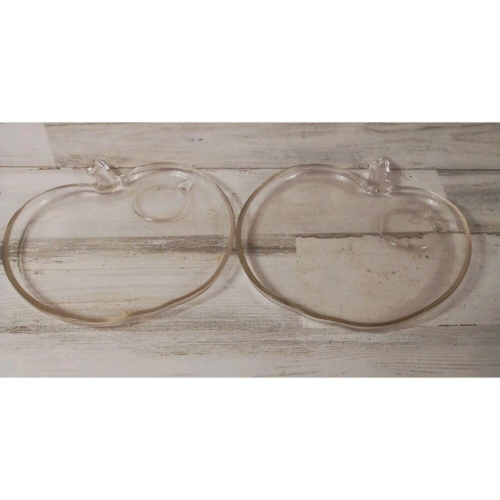 Apple Snack Platter With Dip Holder‎ Set Of Two